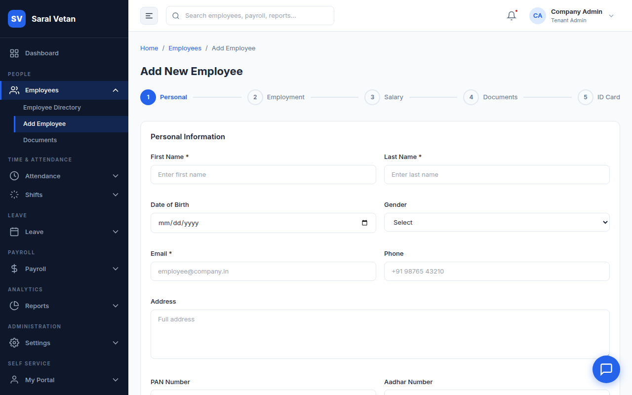 Add Employee Form