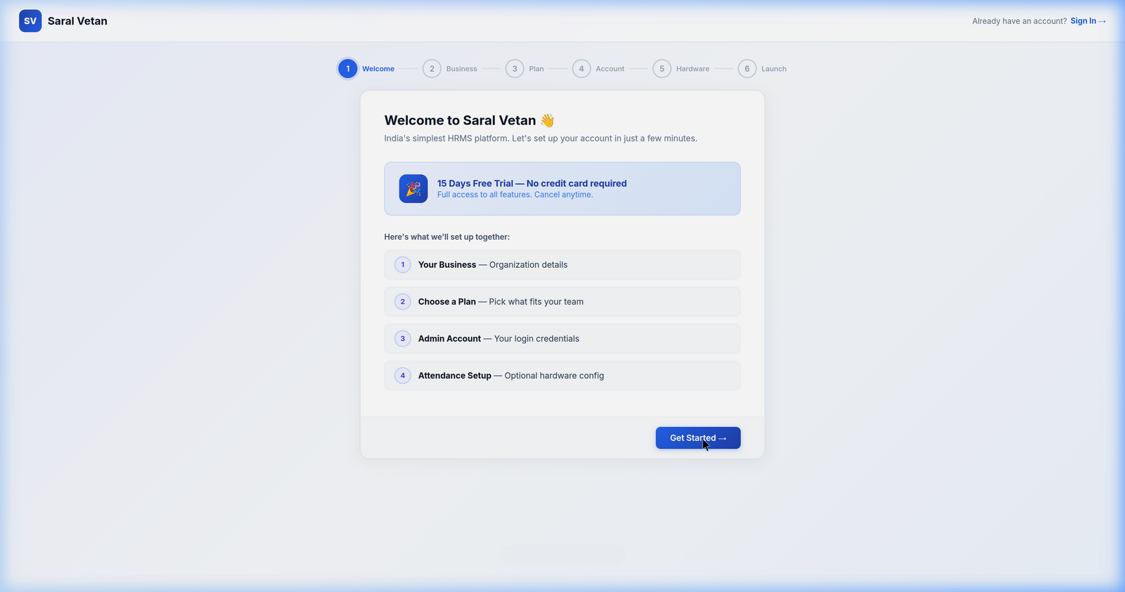 Getting Started with Saral Vetan